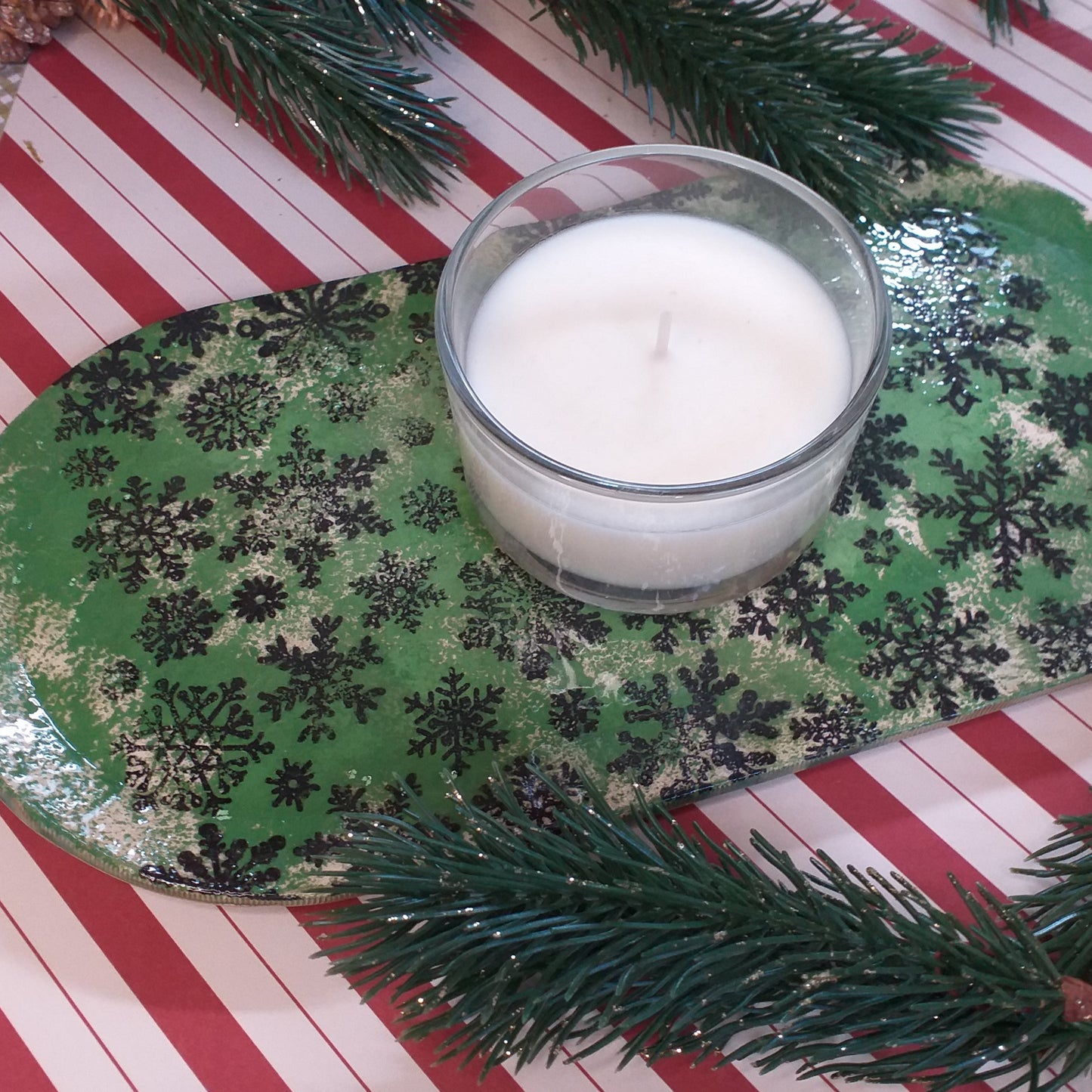 Festive Tray for candles, sandwiches, snacks