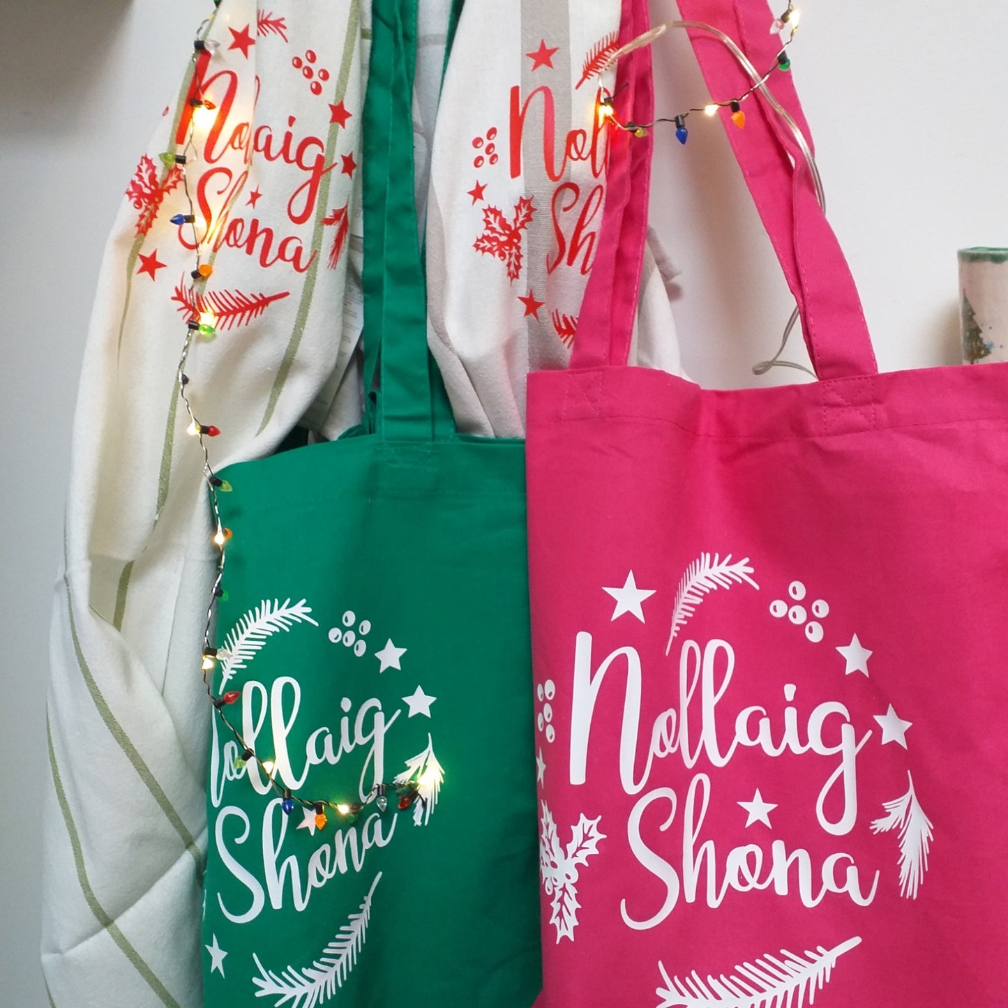 Holiday Shopping bag/ Tote gift /stocking stuffer